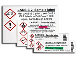 Verschillende formaten GHS etiketten uit 1 rol labels met LASSIE 2 !